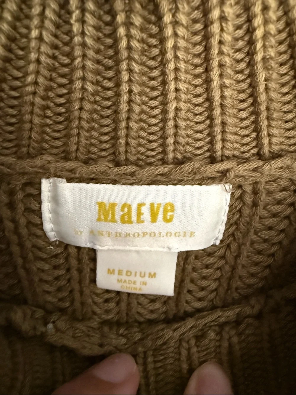 EUC Anthropologie Maeve Mackenzie chunky ribbed sweater Size Medium